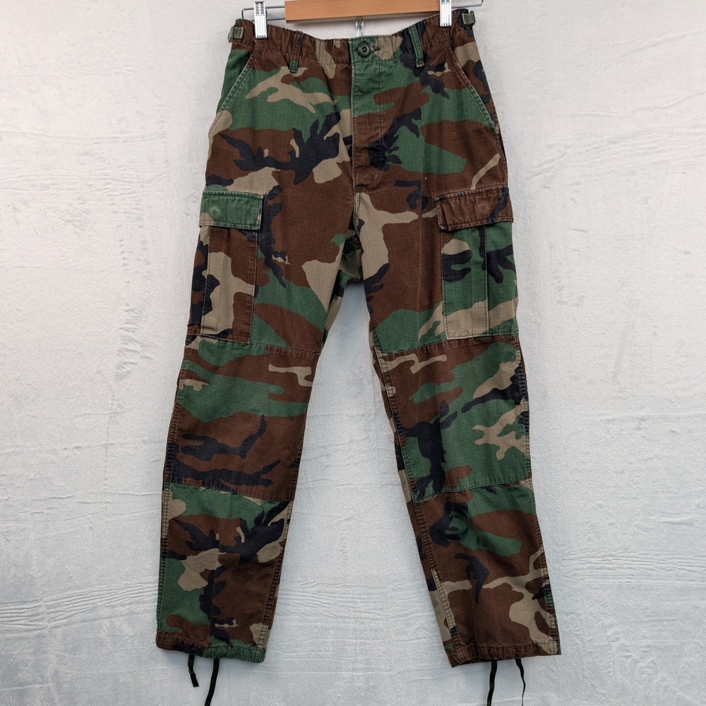 Propper Cargo Pants Men SR Green Woodland Camo Ripstop Military Relaxed Tactical